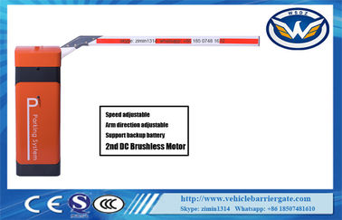 DC24V Brushless Motor 6M Electronic Traffic Barrier Gates With Anti Collision Backup Battery